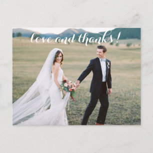 Romantische Hochzeit Dankeschön Postkarte