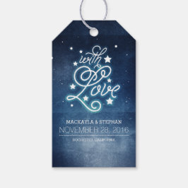 Romantische Hochzeit der Nacht und der Sterne Geschenkanhänger