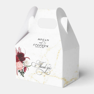 Romantische Hochzeit der Wasserfarbe Burgund Geschenkschachtel