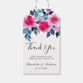 Romantische Hochzeit der Wasserfarben - Vielen Dan Geschenkanhänger