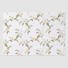 Romantische Hochzeit der Weißen Flora Seidenpapier