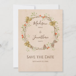 Romantische Hochzeit im Herbst für Blumenschrift Save The Date