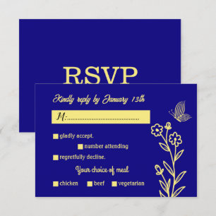 Romantische Hochzeit in Rosa Blume RSVP Karte