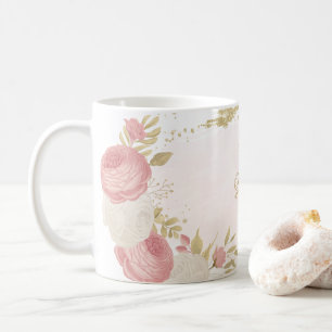 Romantische Hochzeit in Rosa, Weiß und Gold Kaffeetasse