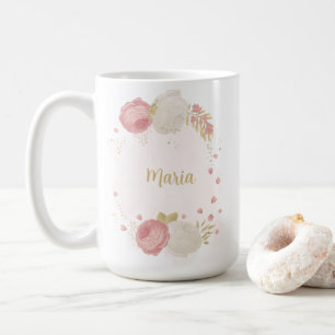 Romantische Hochzeit in Rosa, Weiß und Gold Kaffeetasse