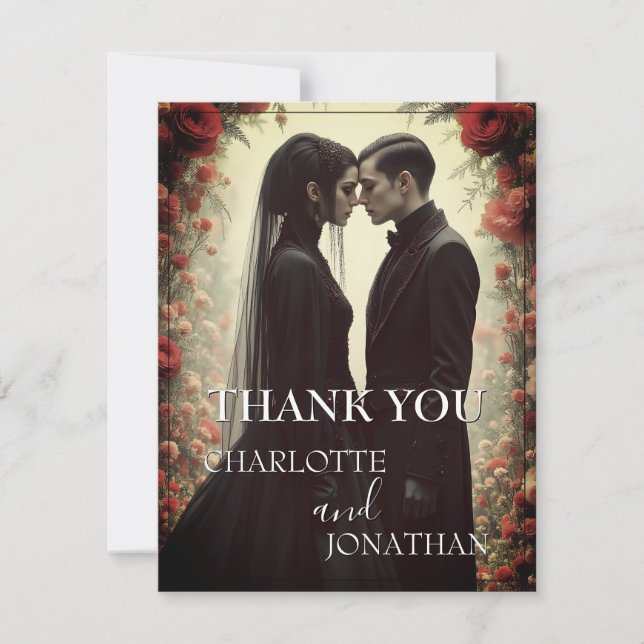 Romantische Hochzeit in Schwarz (Vorderseite)