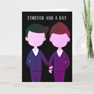 Romantische Hochzeit Jubiläum Gay Men Couple Karte