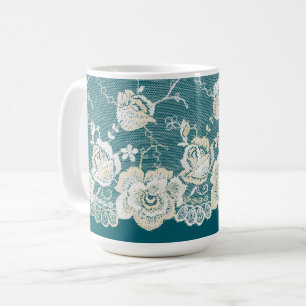 Romantische Hochzeit mit Aquamariner Blauer Grünbl Kaffeetasse