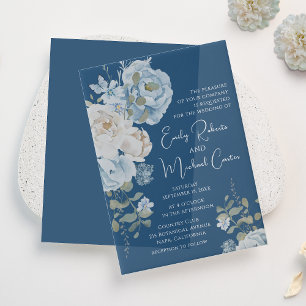 Romantische Hochzeit mit blauer Wasserfarbe