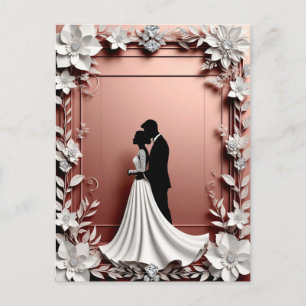 Romantische Hochzeit mit floralen Hochzeitsdetails Postkarte
