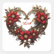 ✨ Romantische Hochzeit mit rotem Blumenherz ✨