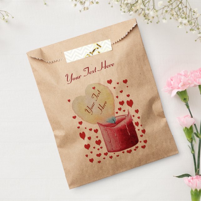 Romantische Hochzeit mit rotem Herz Geschenktütchen (Versiegelt)