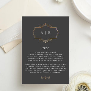 romantische Hochzeit mit traditionellem Gold Begleitkarte
