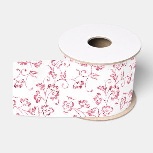 Romantische Hochzeit mit weißem Rosa Glitzer Ripsband