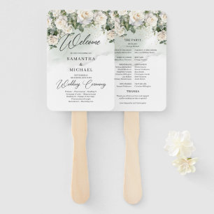 Romantische Hochzeit mit weißer Rose und Grün Fächer