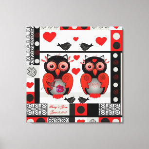 Romantische Hochzeit oder Valentindruck mit Text Leinwanddruck