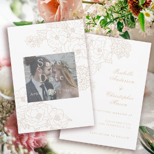 Romantische Hochzeit Pfingstrosen Foto Elfenbeinwe Save The Date