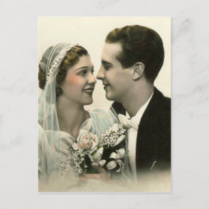 Romantische Hochzeit Postkarte