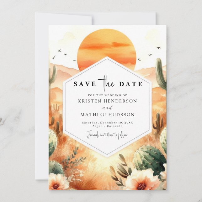 Romantische Hochzeit Save The Date (Vorderseite)