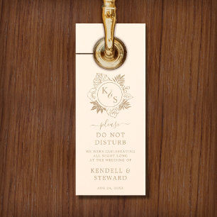 Romantische Hochzeit tropischer Vegetation Türanhänger