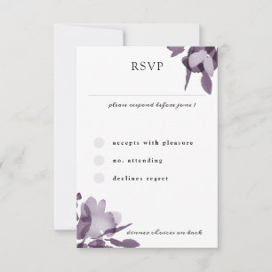 Romantische Hochzeit von Aquarellfarben RSVP Karte