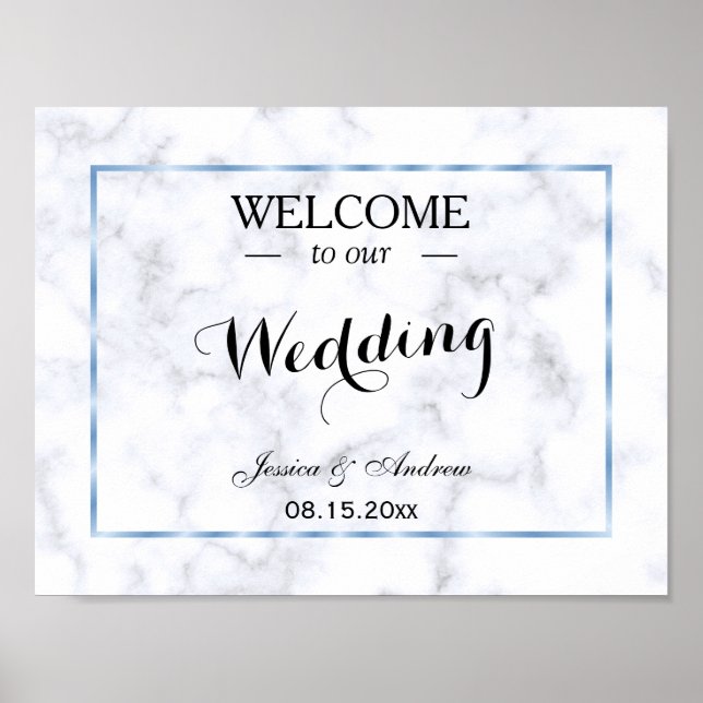 Romantische Hochzeit von Blue Marble Poster (Vorne)