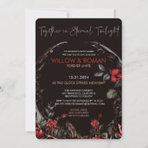Romantische Hochzeit von Goth Red and Black Rose