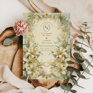 Romantische Hochzeit von Lily Vintage Einladung