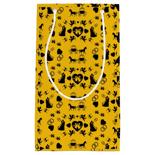 Romantische Hochzeit von Pferd und Kart Kleine Geschenktüte (Vorderseite)