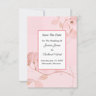 Romantische Hochzeit von Soft Pink Rose Save The Date