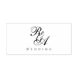 Romantische Hochzeitmonogramm Permastempel