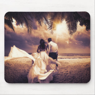 Romantische Hochzeits-Paare Mousepad