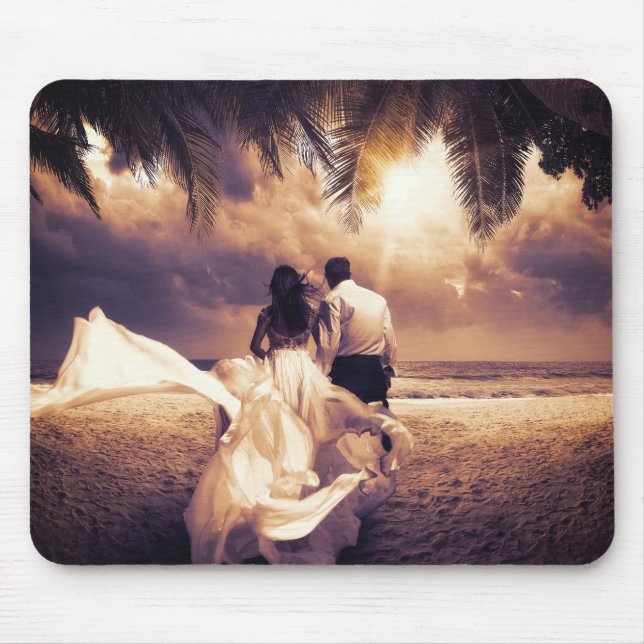 Romantische Hochzeits-Paare Mousepad (Vorne)
