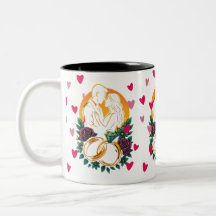 Romantische Hochzeitscoupe Zwei-Tonen-Tasse