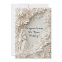 Romantische Hochzeitseinladung Braut Bräutigam Sil
