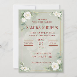 romantische Hochzeitseinladung Einladung