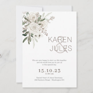 Romantische Hochzeitseinladung W-ROM-004 Einladung