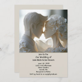 Romantische Hochzeitsfeier Einladung