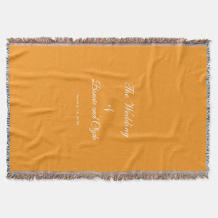 Romantische Hochzeitsfeier - gemütliche Orange Decke