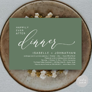 Romantische Hochzeitsfeier mit Happy End zum Dinne Einladung