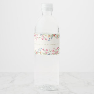 romantische Hochzeitsfeier Wasserflaschenetikett