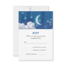 Romantische Hochzeitskarte "Moon and Stars"