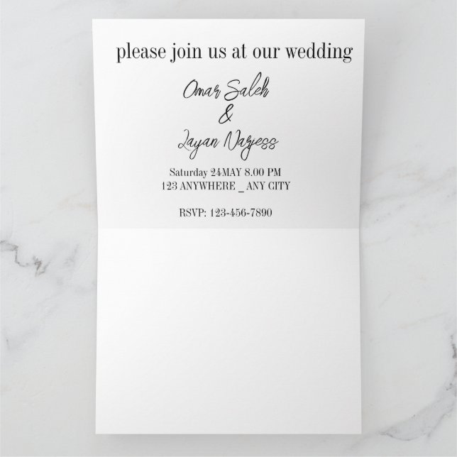 Romantische Hochzeitskarten zum Feiern von Liebe u Karte (Innenseite)