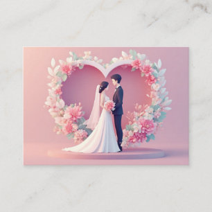 Romantische Hochzeitspaar-Silhouette Begleitkarte