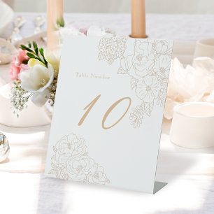 Romantische Hochzeitspfingstrosen Elfenbeinweiß Sockelschild
