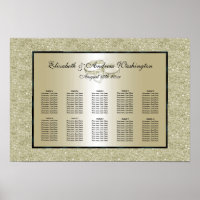 Romantische Hochzeitsrennen, Gold Glitzer Seating
