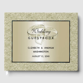 Romantische Hochzeitsrings, Hochzeiten mit Gold Gl Gästebuch