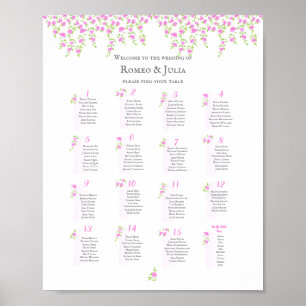 Romantische Hochzeitstabelle - Tische Poster
