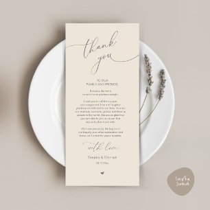 Romantische Hochzeitsumgebung Dankeschön Karte