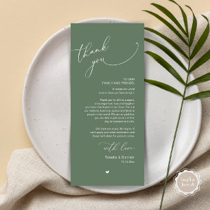Romantische Hochzeitsumgebung Dankeschön Karte